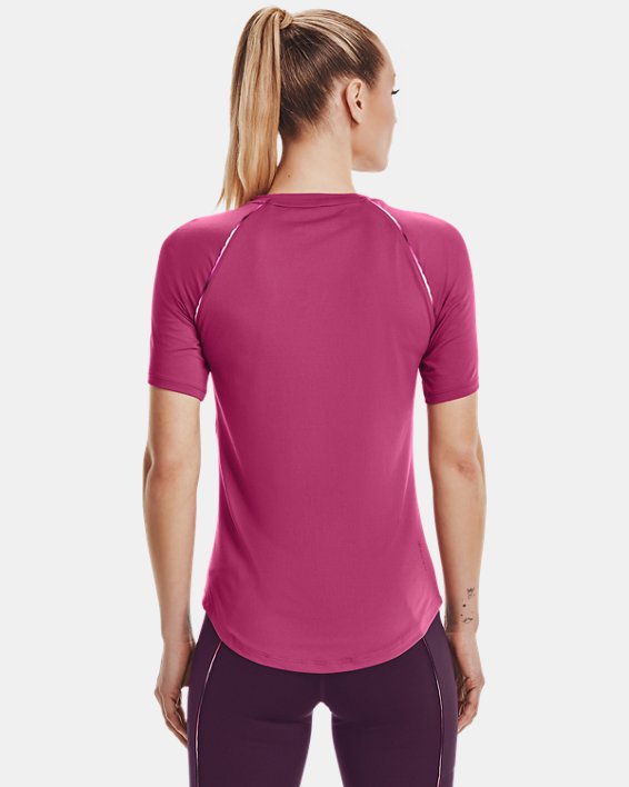 Women's UA RUSH™ Short Sleeve, Pink, pdpMainDesktop image number 1